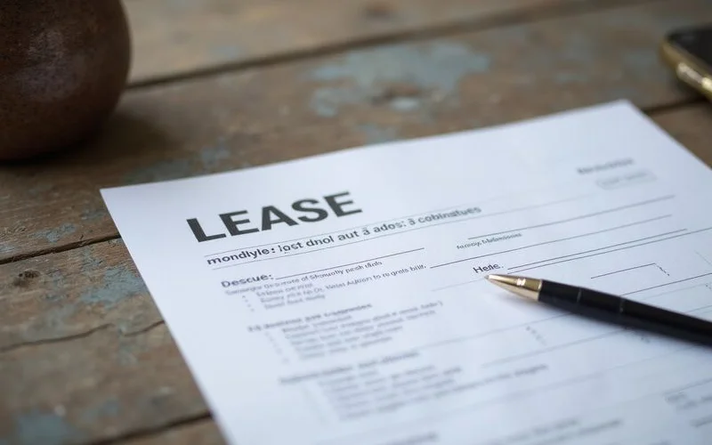 A lease page showing monthly rent with no added locator fee