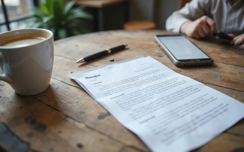 A payoff letter from a former landlord on a desk