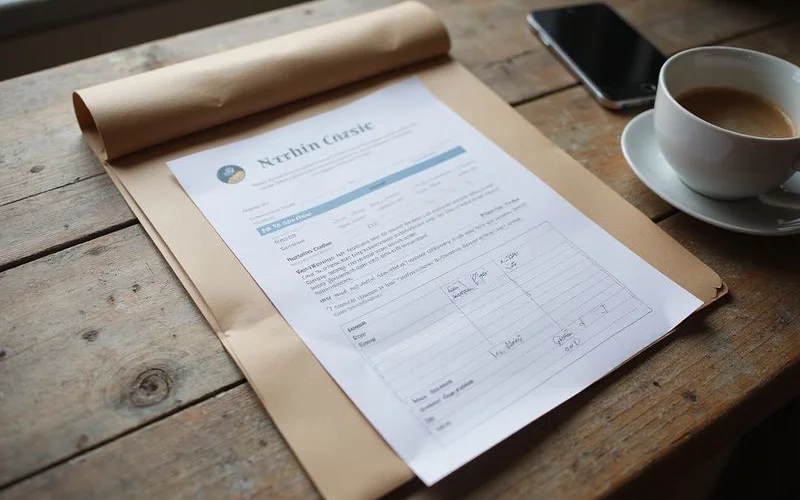 A pet records folder with vaccination certificates and a vet reference letter