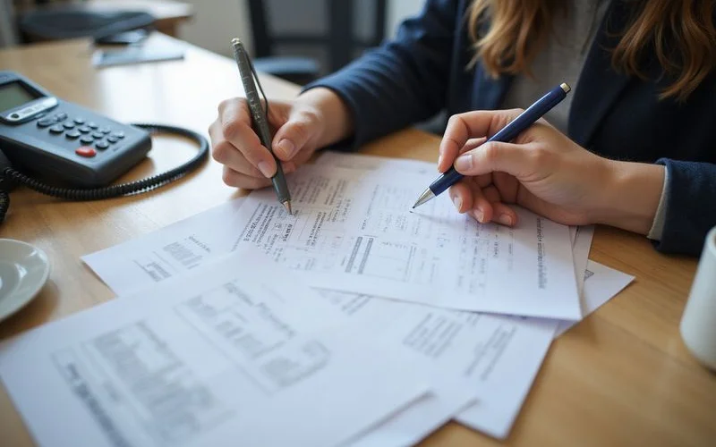 A Request for Tenancy Approval form being filled in at a leasing office counter