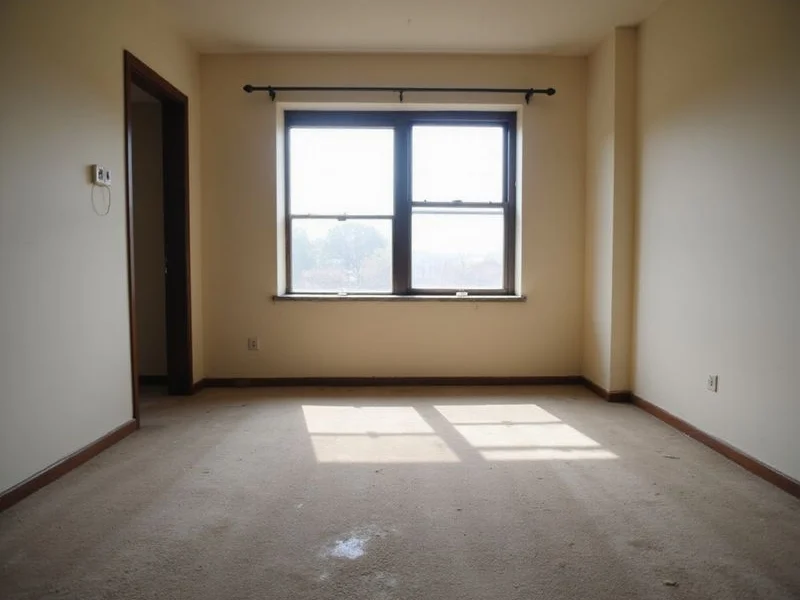 An empty apartment bedroom before move-in