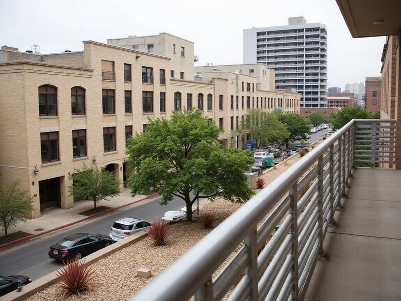 Downtown Fort Worth rooftops seen from an apartment balcony